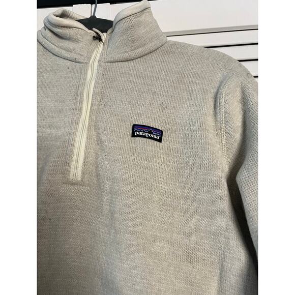 Patagonia Grey Cream Better Sweater 1/4 Zip Pullover Sz Small N - Picture 3 of 9